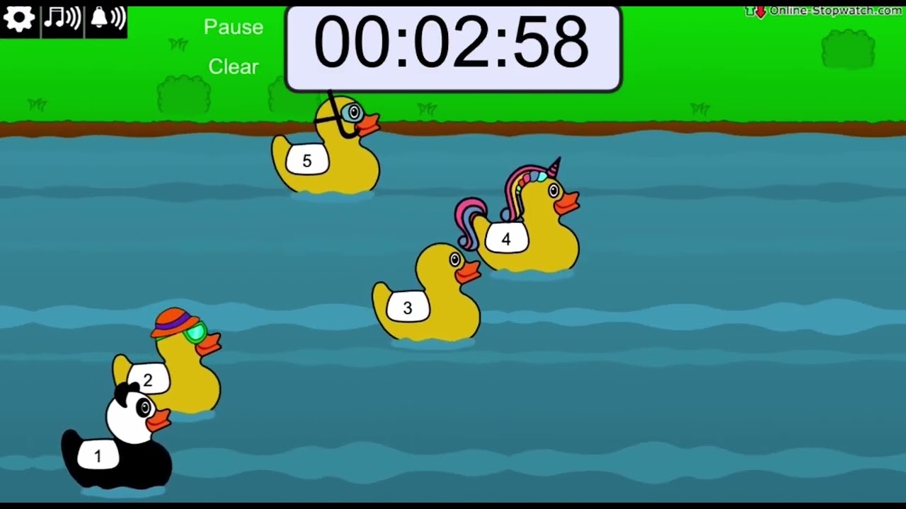 5 minute timer duck race