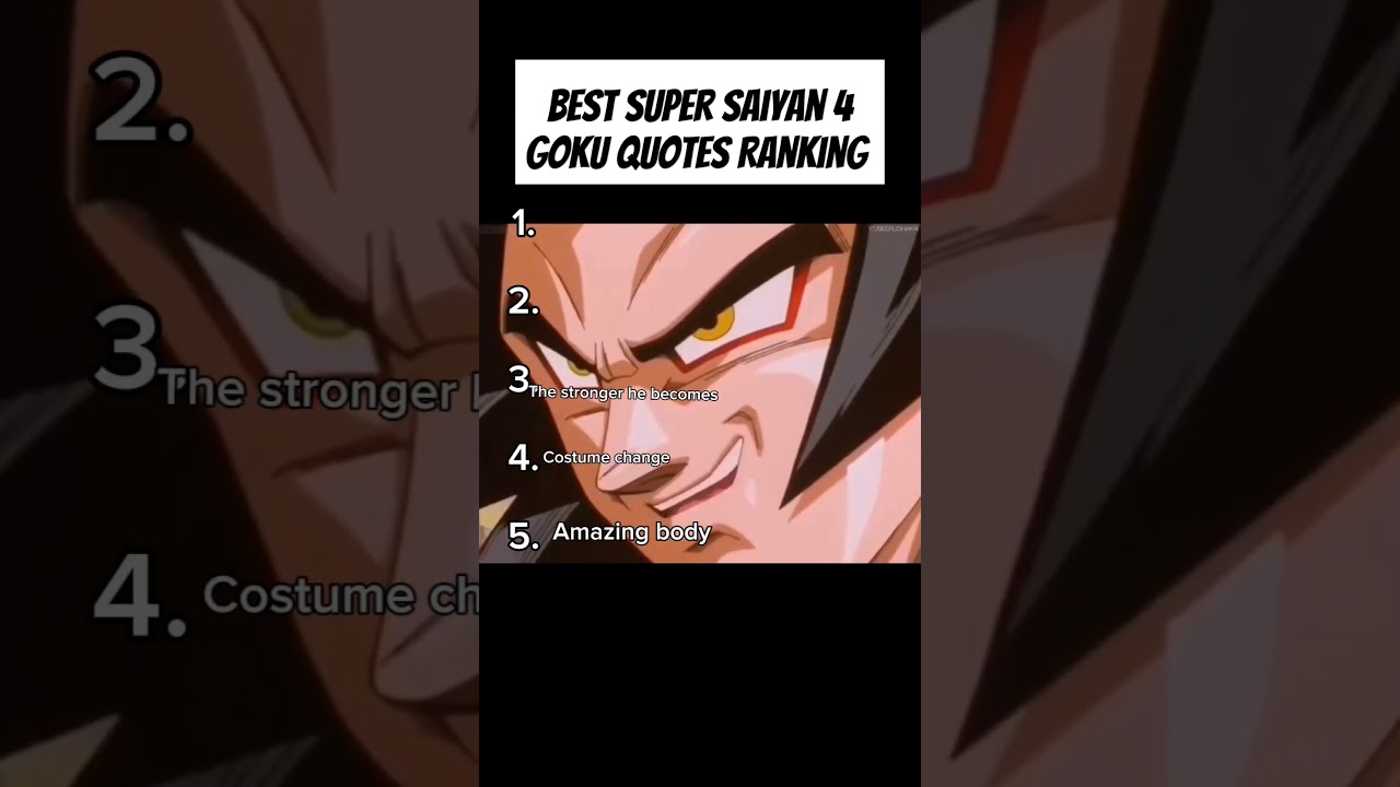 Best Super Saiyan 4 Goku Quotes Ranking #shorts