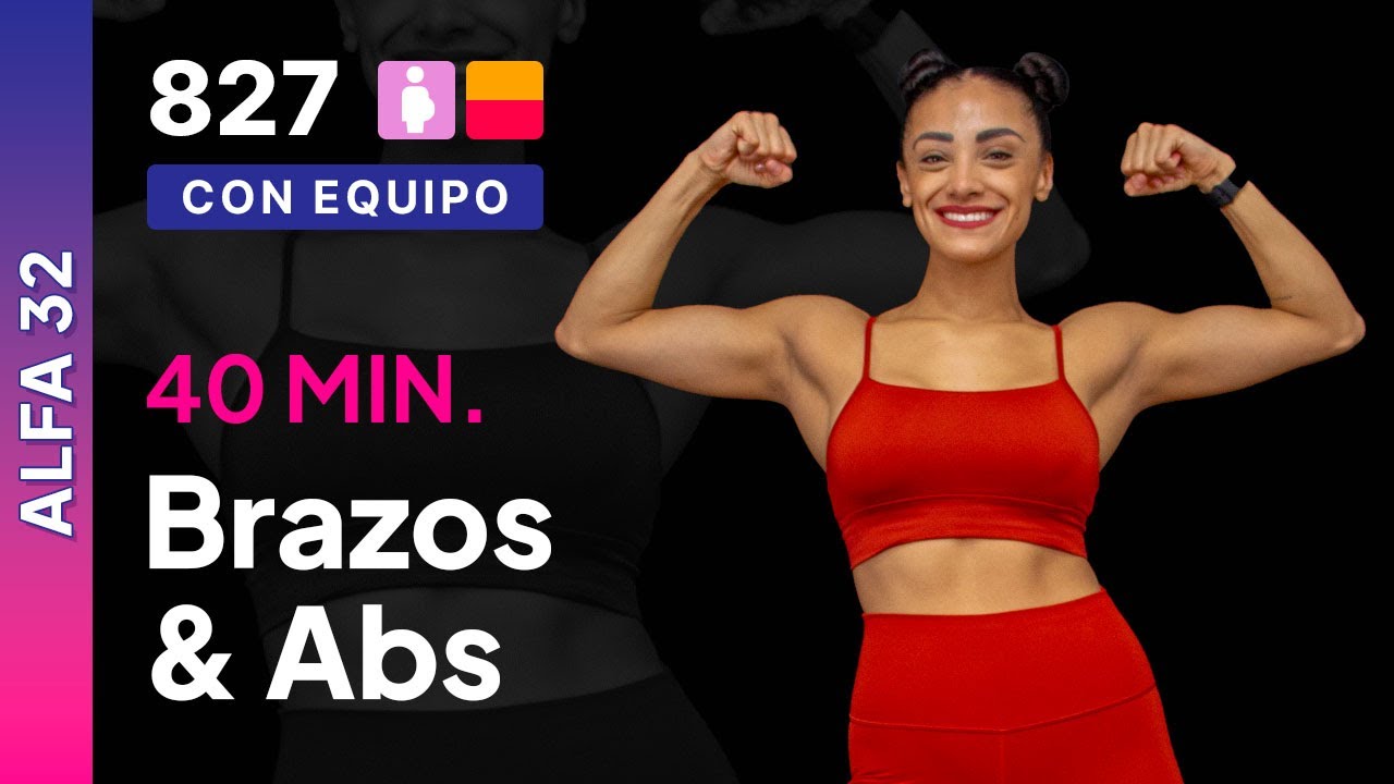 Día 7 Alfa-32 | Brazos & abs | Rutina de brazos en casa | Rutina con mancuernas