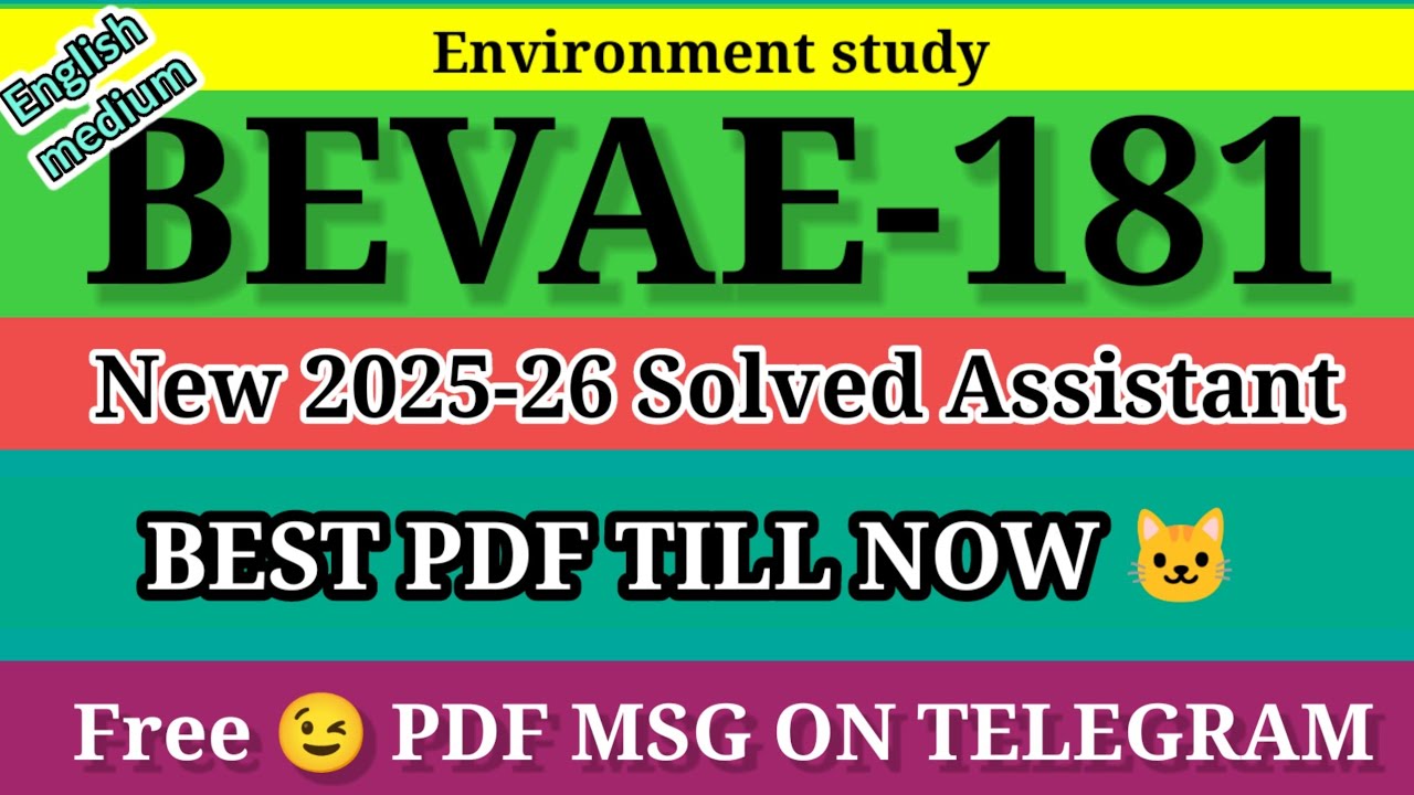 BEVAE 181 SOLVED ASSIGNMENT 2025-26 in English || bevae 181 solved assignment 2026 || bca bevae181