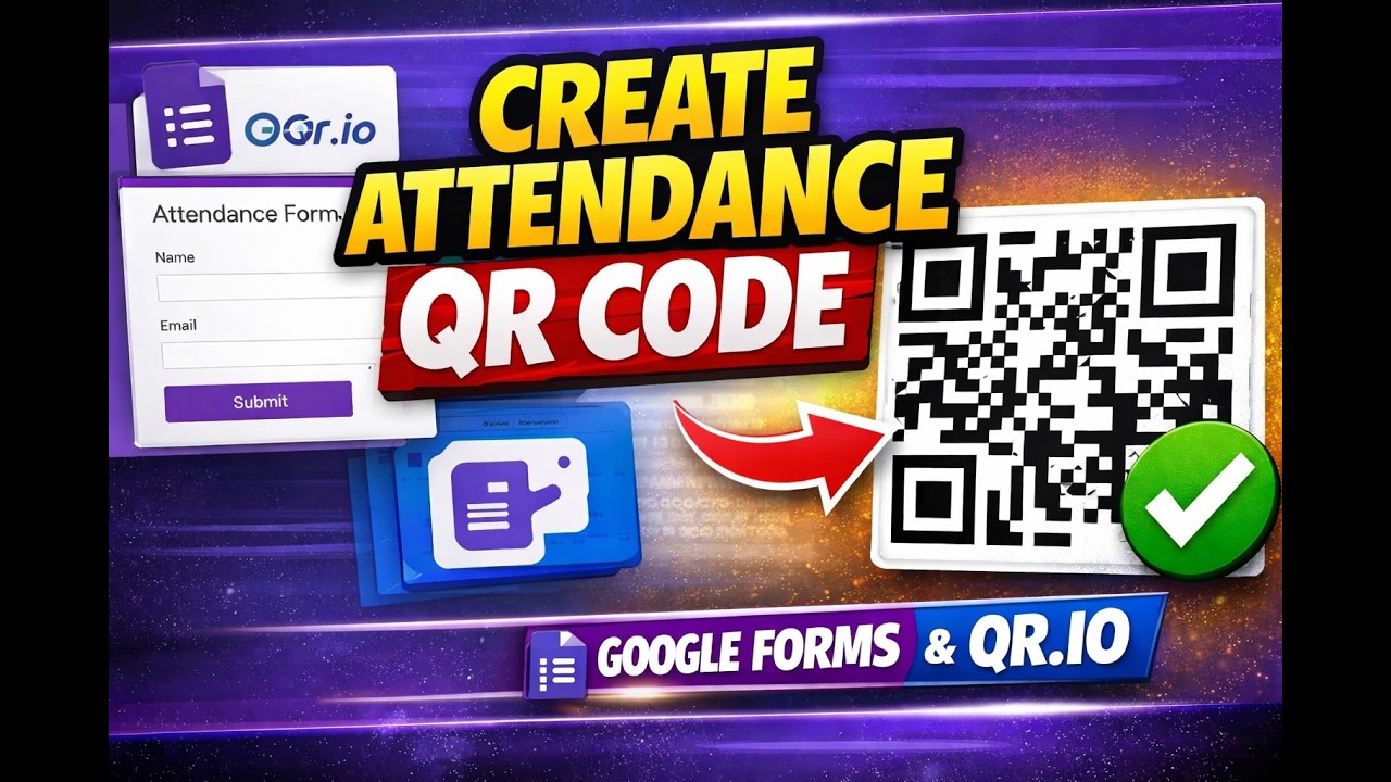 How to Create an Attendance QR Code Using Google Forms & QR io Step by Step