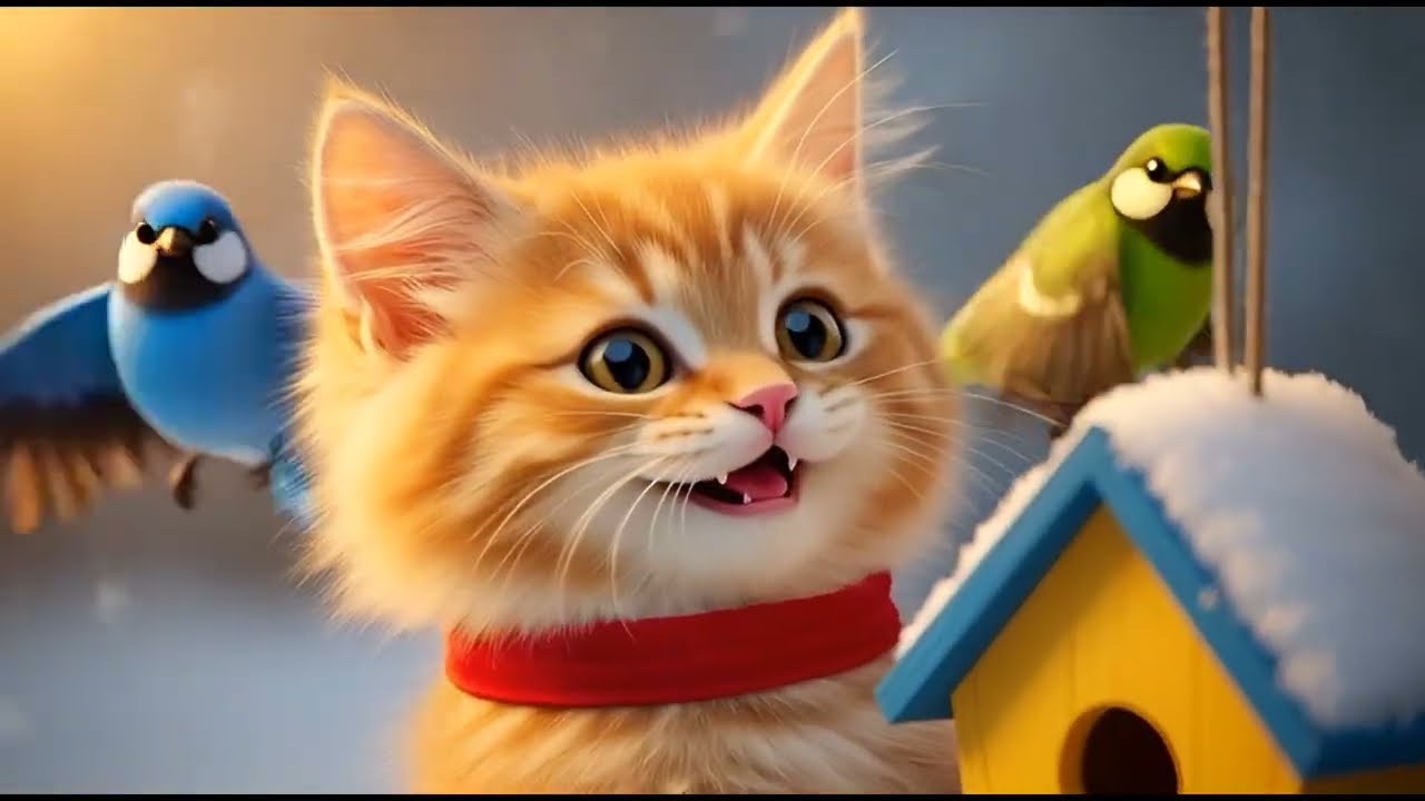 “Kindness Always Pays Off!”  | Tiny Kitten Builds a House for Birds”❤️🐦@CuCastories