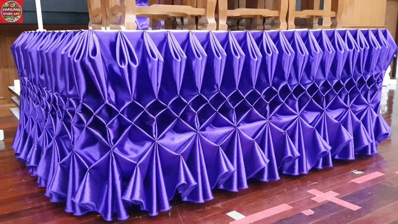 DIY 49 Elegant Cloth Decoration Table Skirting Thai style @THAILAND STORY LIFE