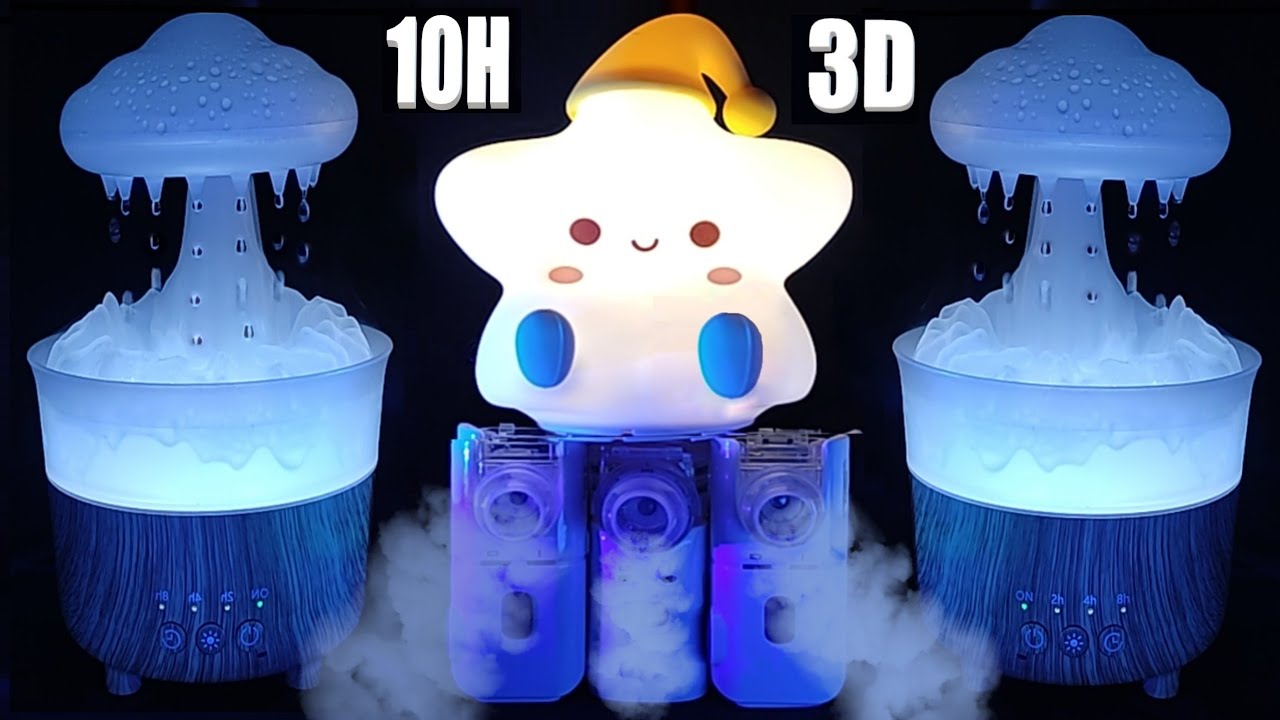 🌧️ ASMR: 3D-аэрозоль с тремя распылителями и потрясающий дождь для сна ⭐