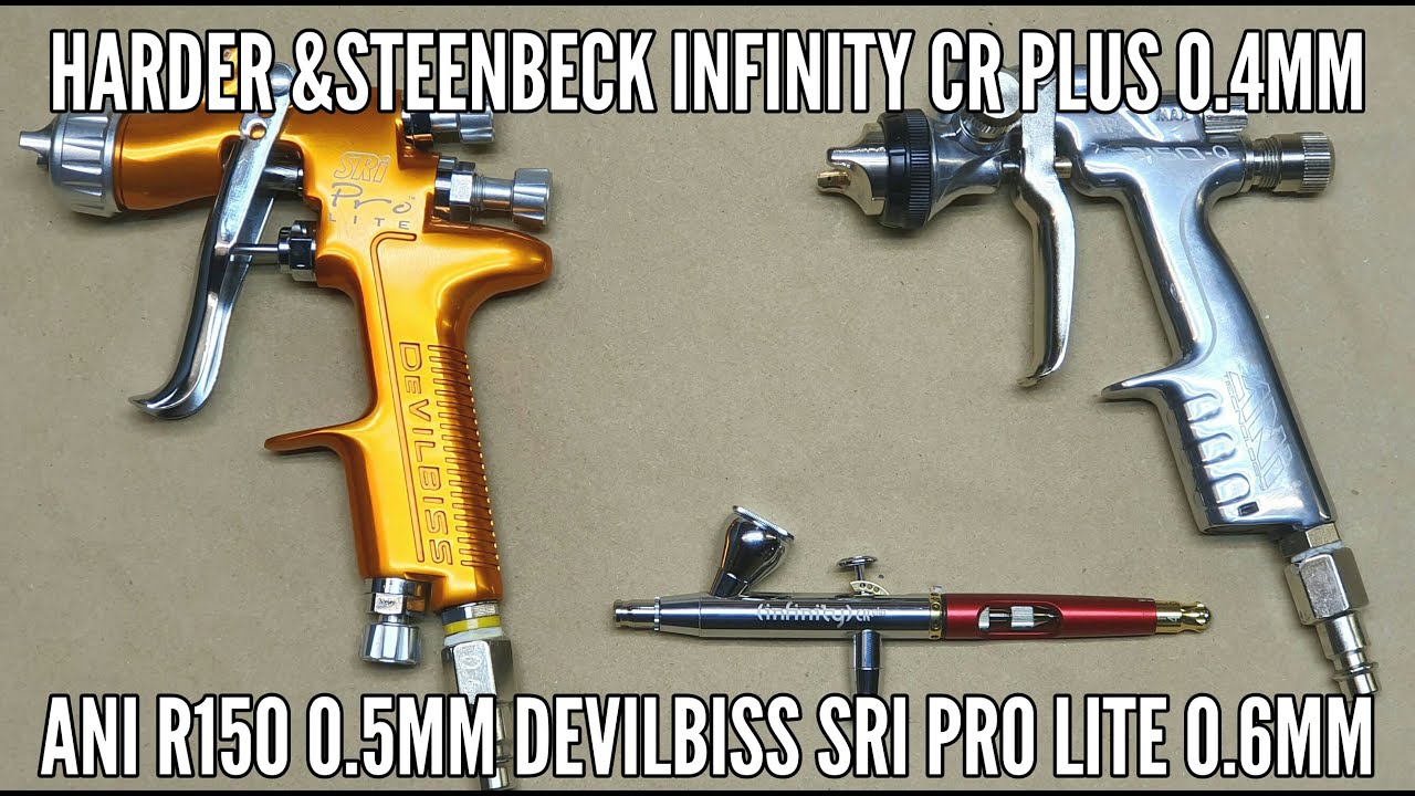 Harder & Steenbeck Infinity CR, ANI 150R, Devilbiss Sri Pro Lite, Airbrush V Mini Spraygun Part 2