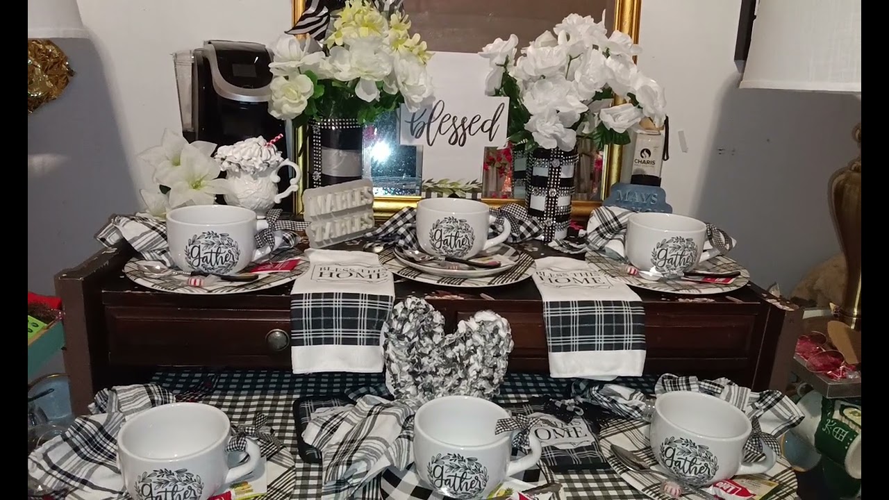 Fun with buffalo check/Cozy teaparty.      #teaparty26