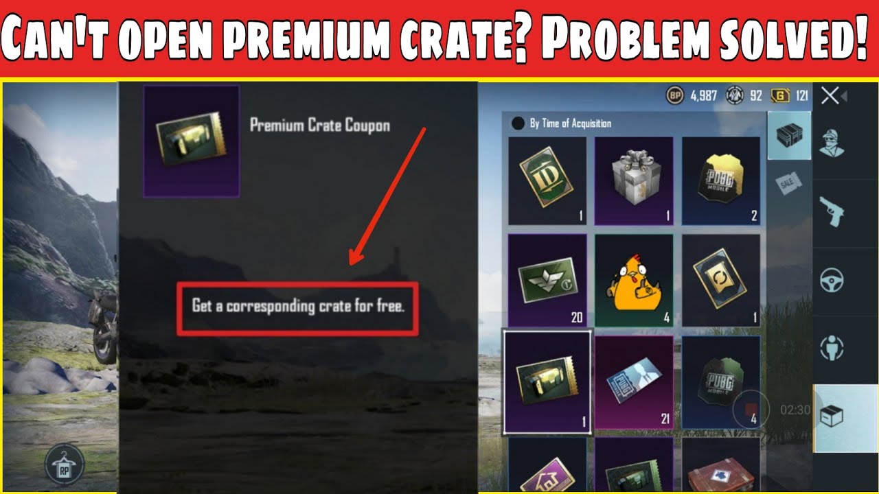 Why can't open premium crate? | 