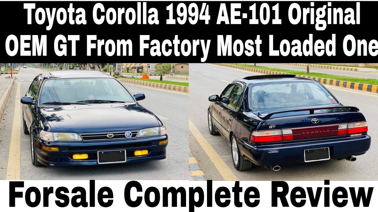 Toyota Corolla AE-101 Original OEM GT 1994 | Black Top 4AGE | Detailed Review | Cars Hunt