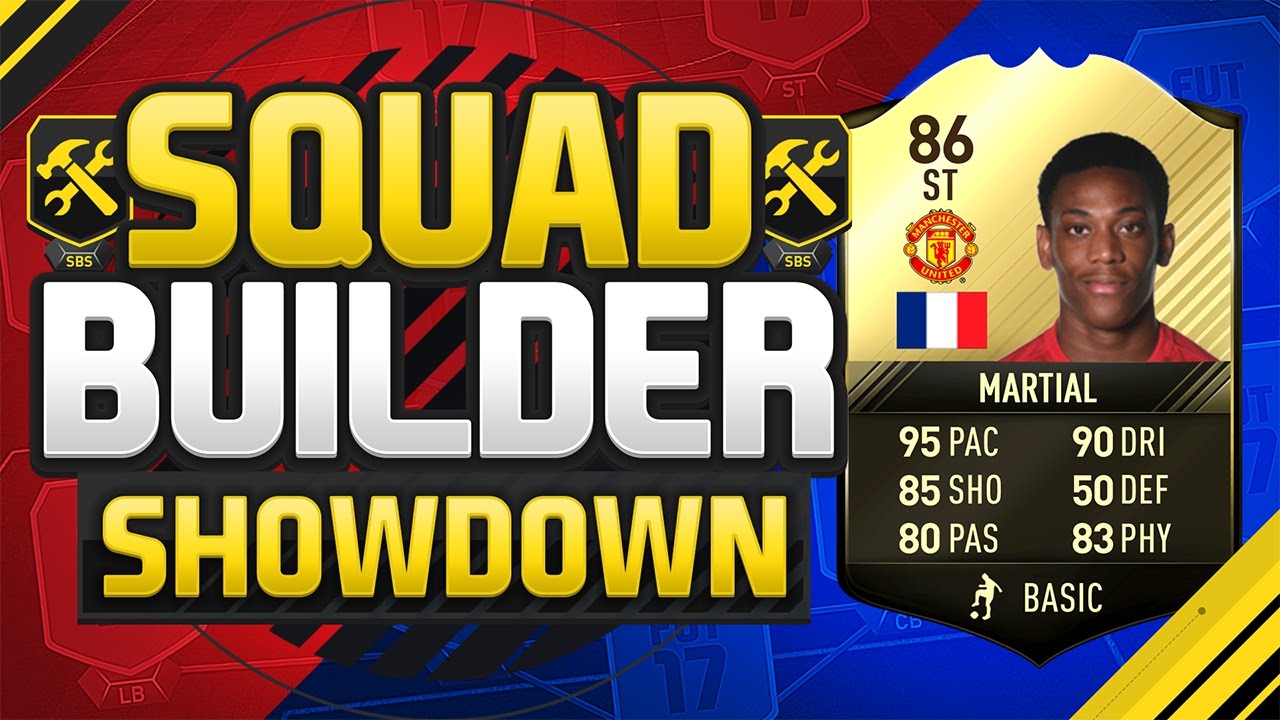 FIFA 17 SQUAD BUILDER SHOWDOWN!!! INFORM STRIKER MARTIAL!!! The Sweatiest Card On Fifa 17