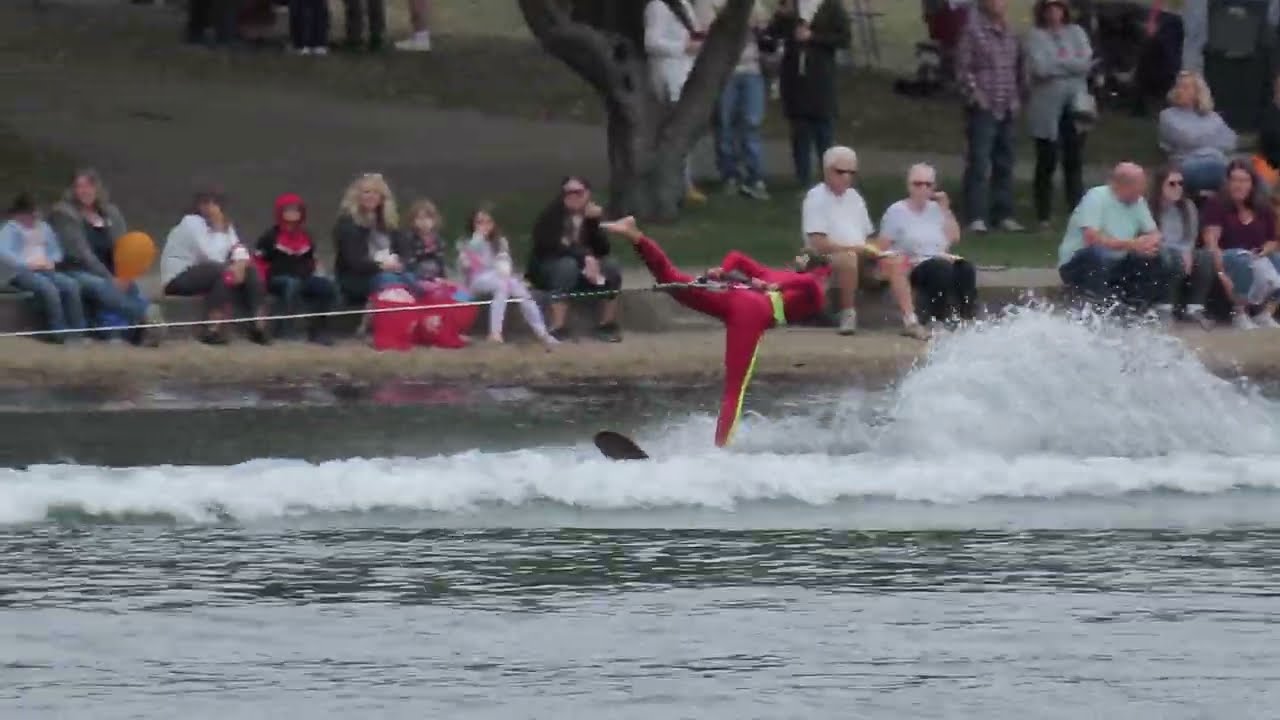 Women water Skiing at Lake Anna in Barberton, Ohio