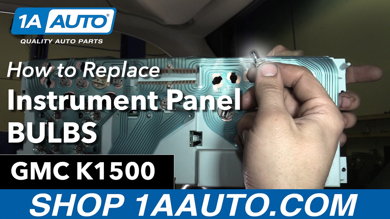How to Replace Instrument Panel Bulbs 88-98 GMC K1500