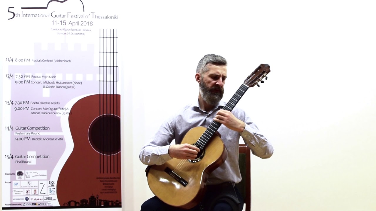Thessaloniki Guitar Festival - Kostas Tosidis plays Sonata N.4 by Atanas Ourkouzounov