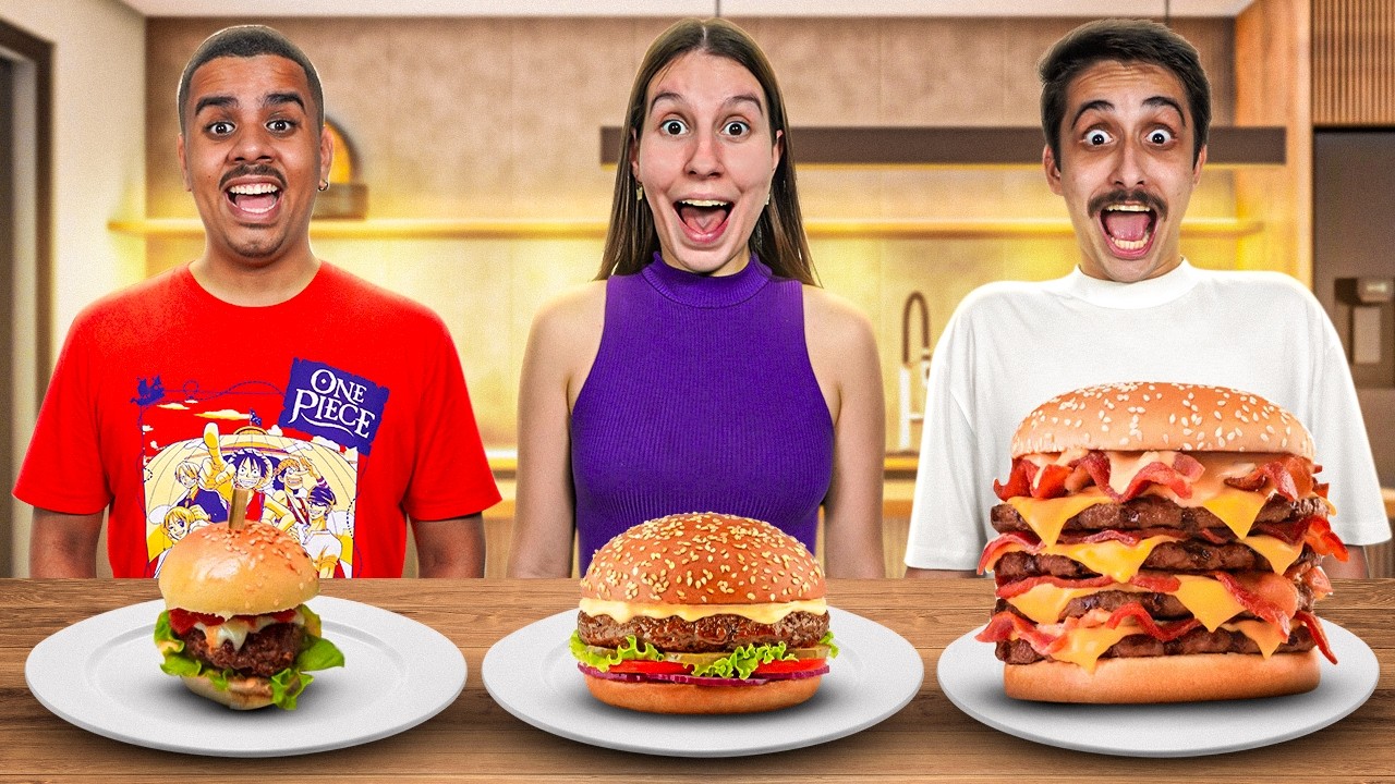 COMIDA PEQUENA, MÉDIA OU GIGANTE! - DESAFIO EXTREMO