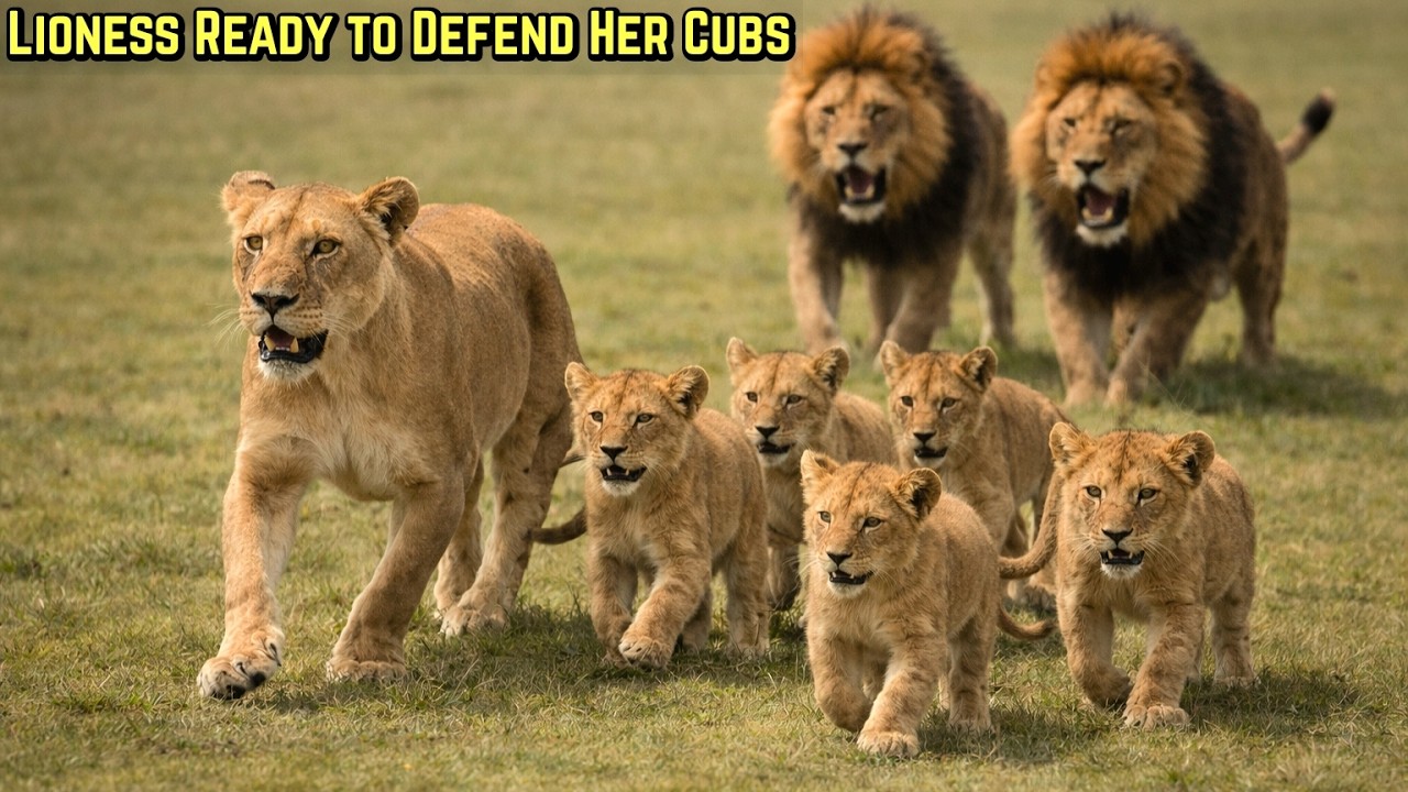 Cubs in Danger – Lions Chase a Lioness and Her Cubs | Travins World