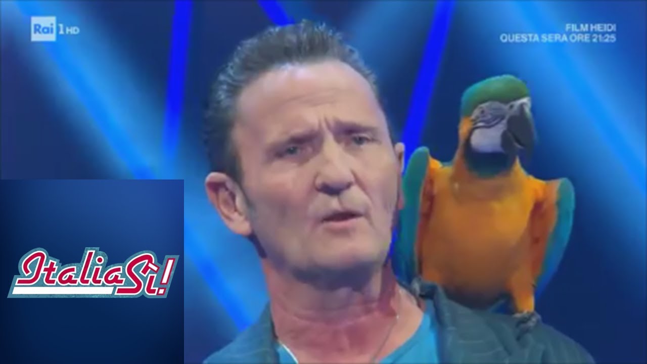Enzo Salvi e il suo pappagallo Fly - Italia Sì! 05/01/2019