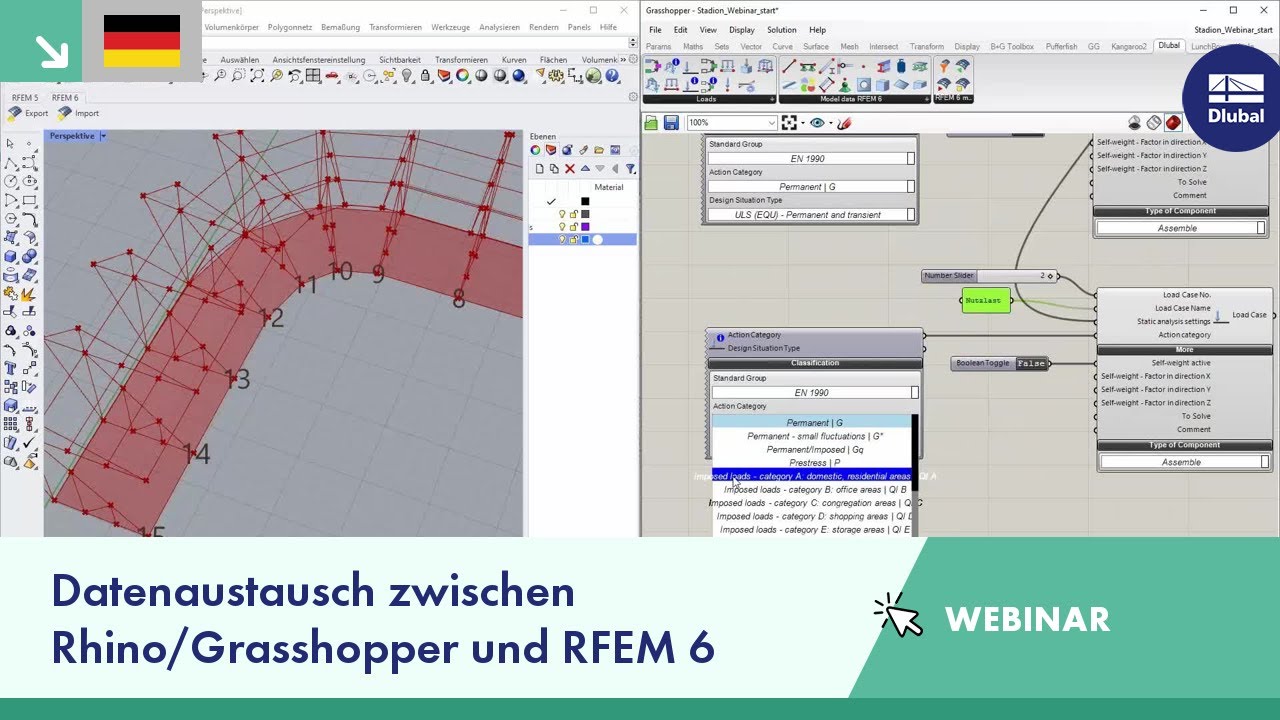 Datenaustausch zwischen Rhino/Grasshopper und RFEM 6 | Di, 8. März 2022