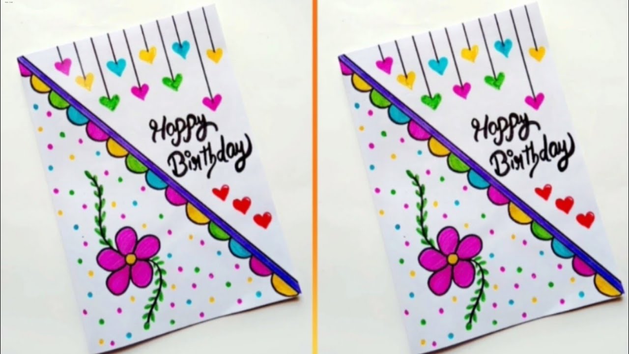 How to make Birthday greeting card | Easy and beautiful Happy Birthday card | DIY card for Birthday 