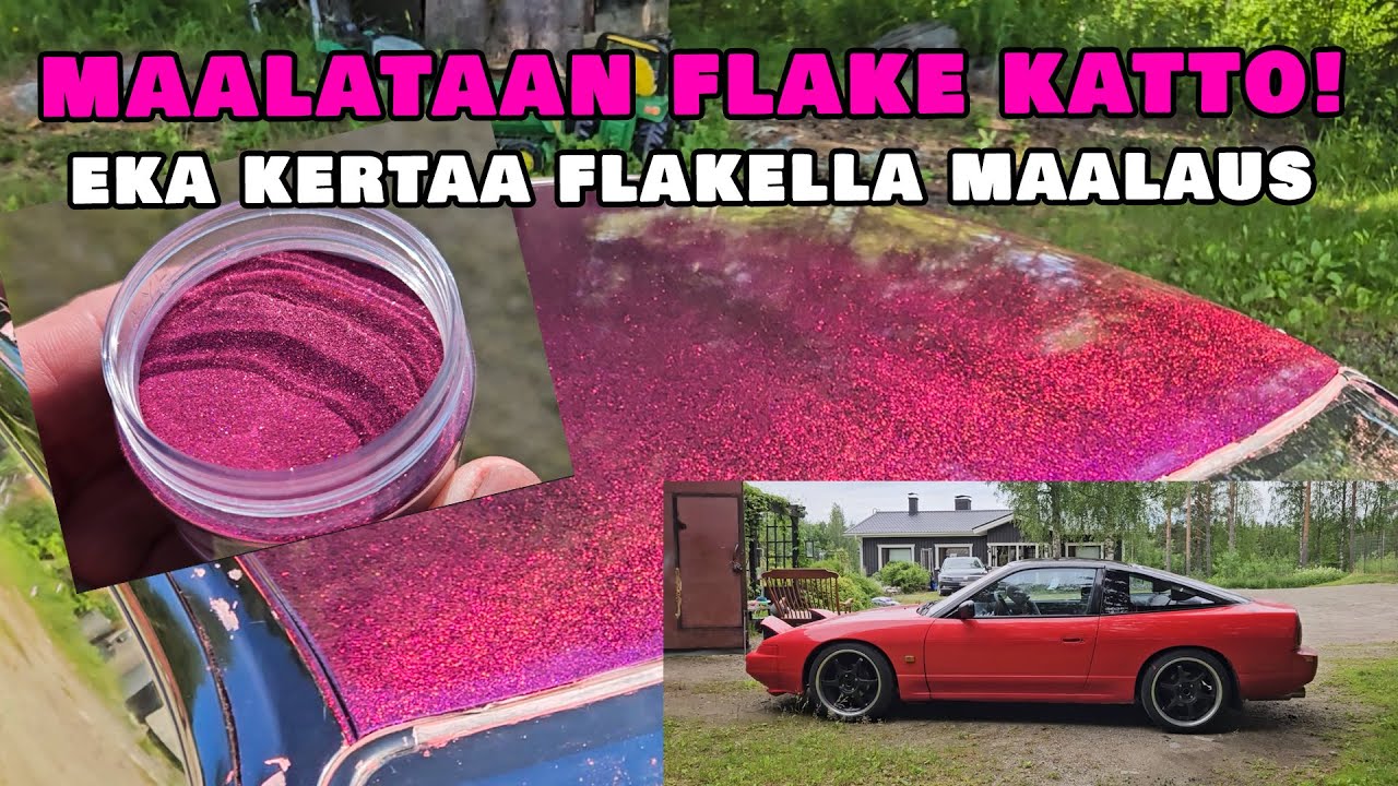 Flakemaalaus! Kokeillaan tehdä hilemaalaus kattoon.