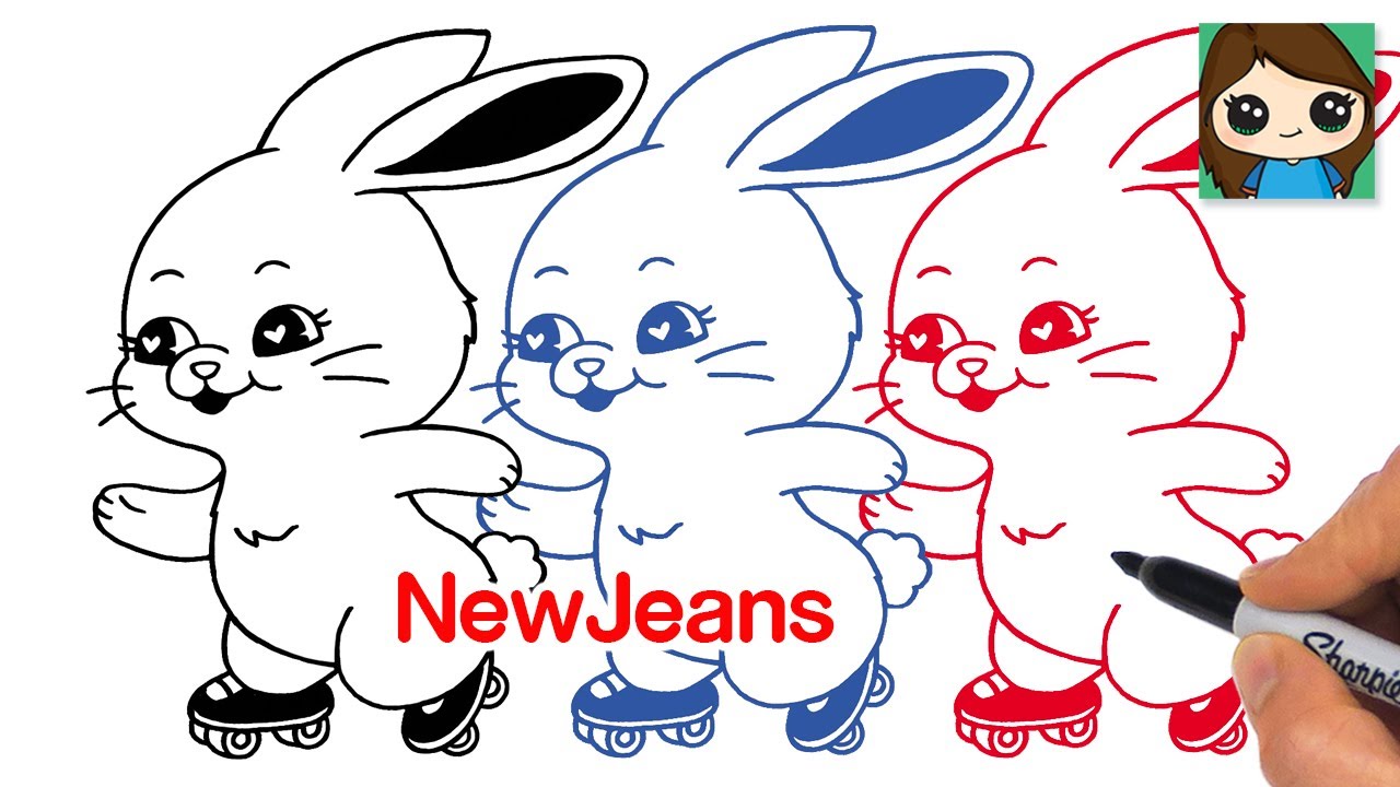 How to Draw NewJeans Bunny Mascot | Kpop Girl Group