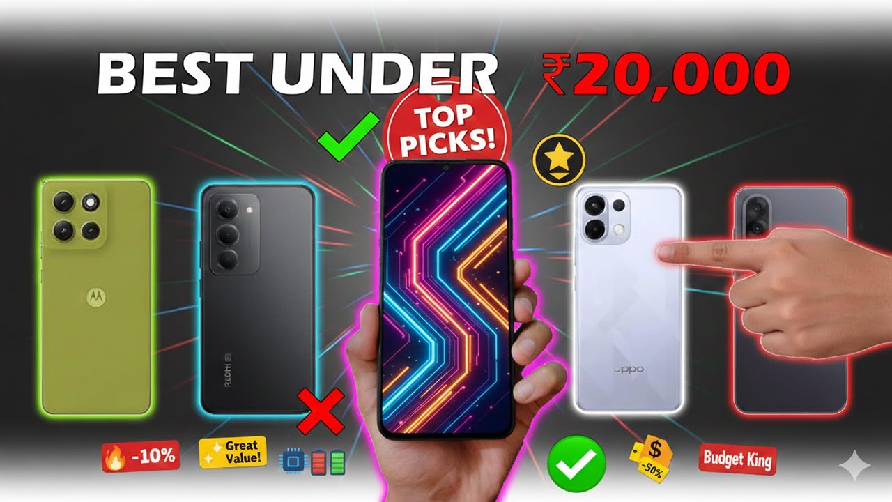 Top 5 Best Phones Under ₹20,000 in 2026 ⚡ Camera | Battery | Performance