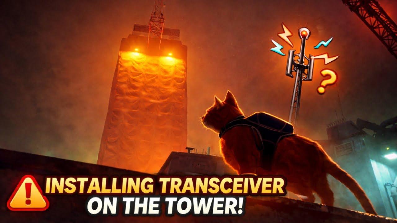 A Brave Cat Climbs a Dangerous Tower to Install a Transceiver 🐱📡