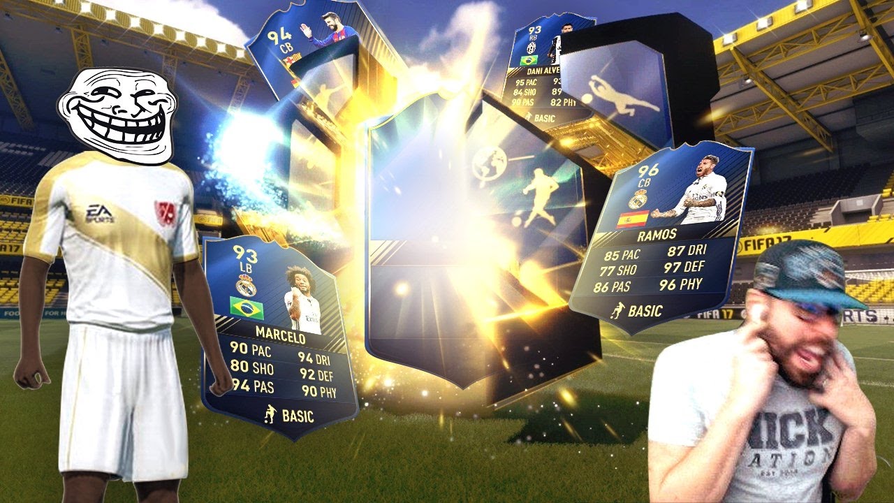 OMG I PACK A TEAM OF THE YEAR AND PELÉ IN ONE PACK!?!?!?!? TROLL - FIFA 17 TOTY Ultimate Team