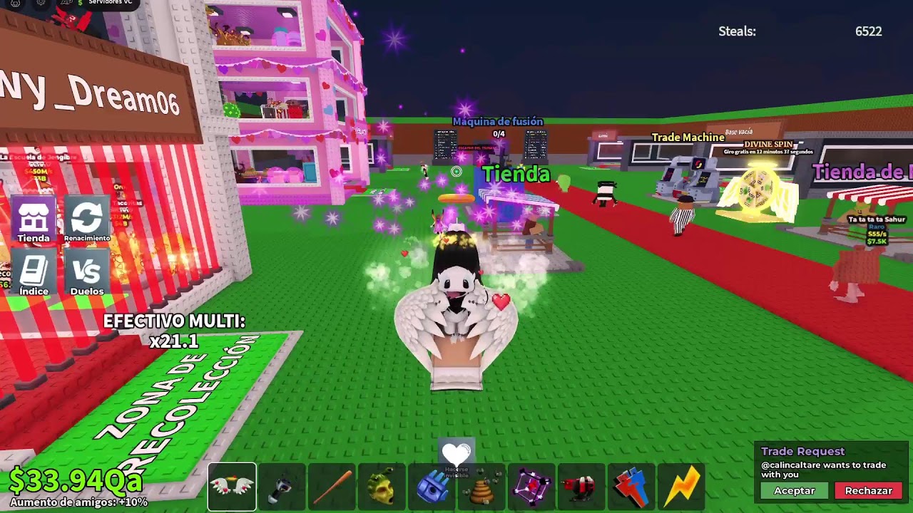 Tradeando en steal a brainrot