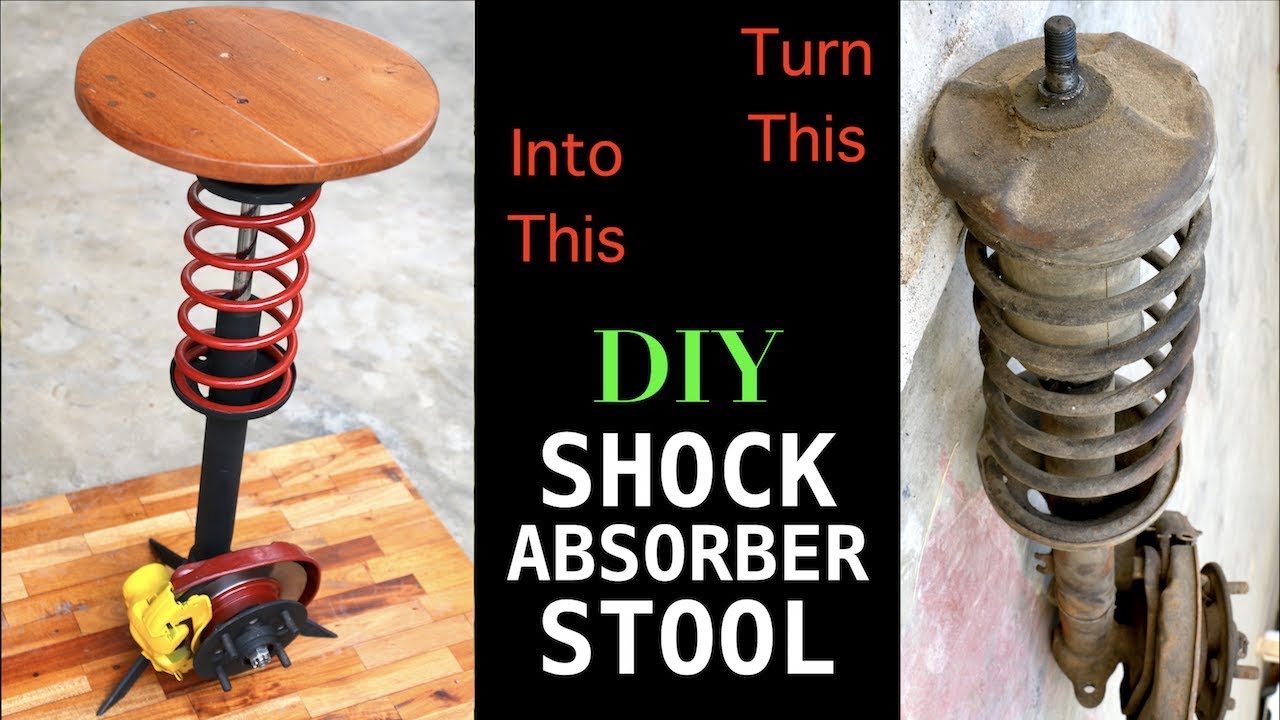 Turning a Rusted Shock Absorber into a Modern Stool