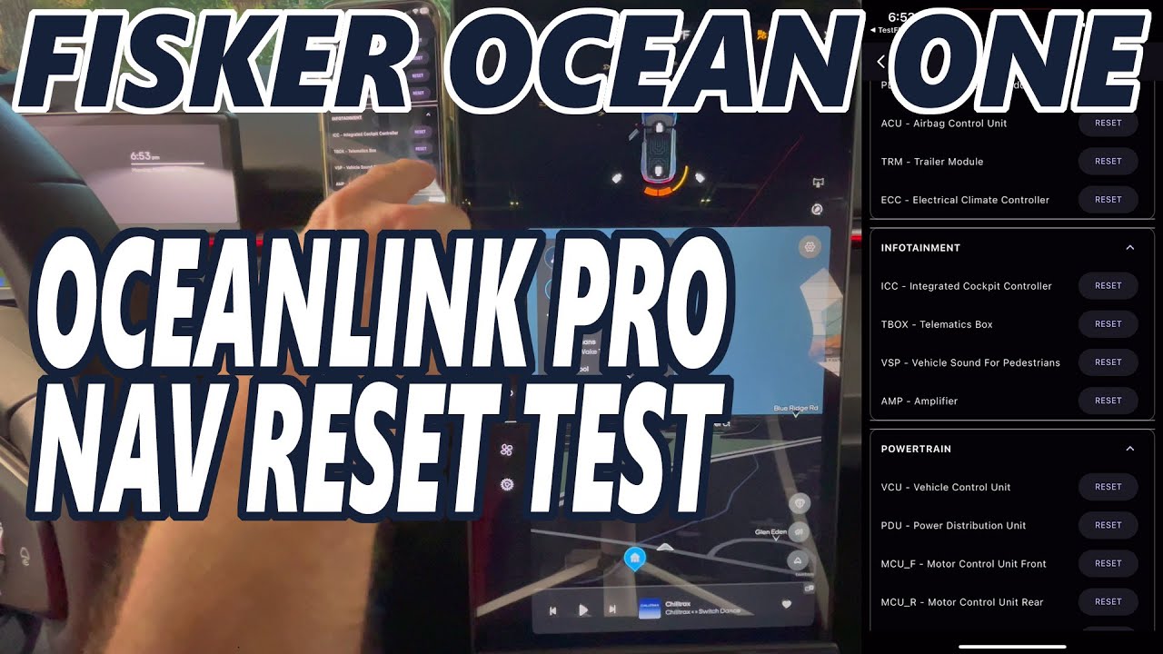 Fisker Ocean - OceanLink Pro Nav Reset Test