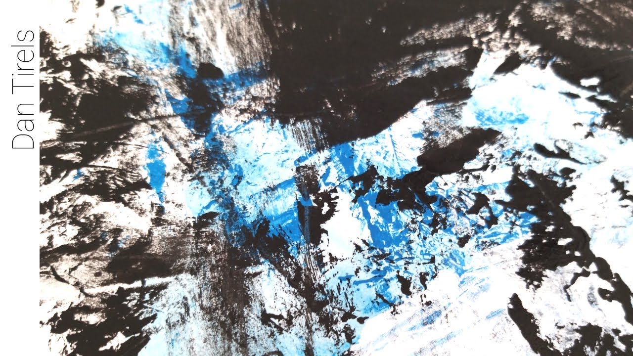 Abstract mark making with acrylic paint