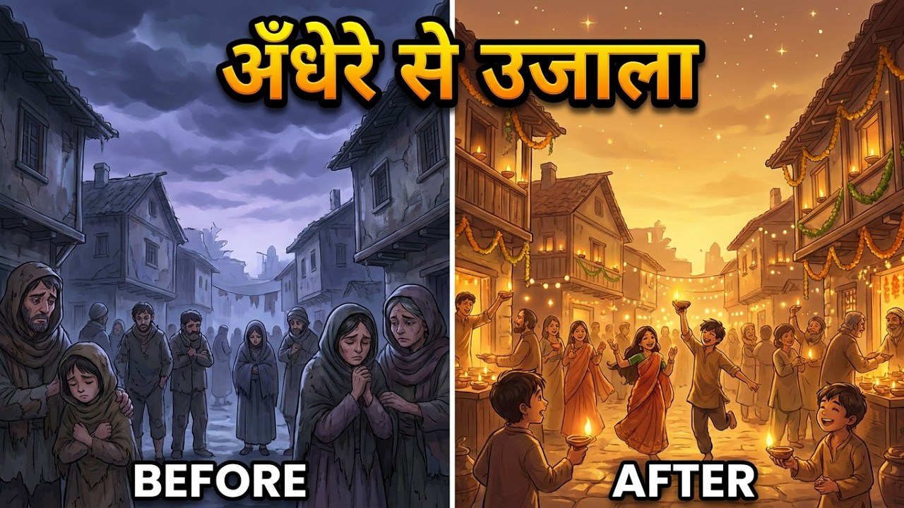 दीप-ज्ञान मंदिर | एक दीपक से बदला गाँव | प्रेरणादायक हिंदी कहानी #panchatantrastories #moralstory