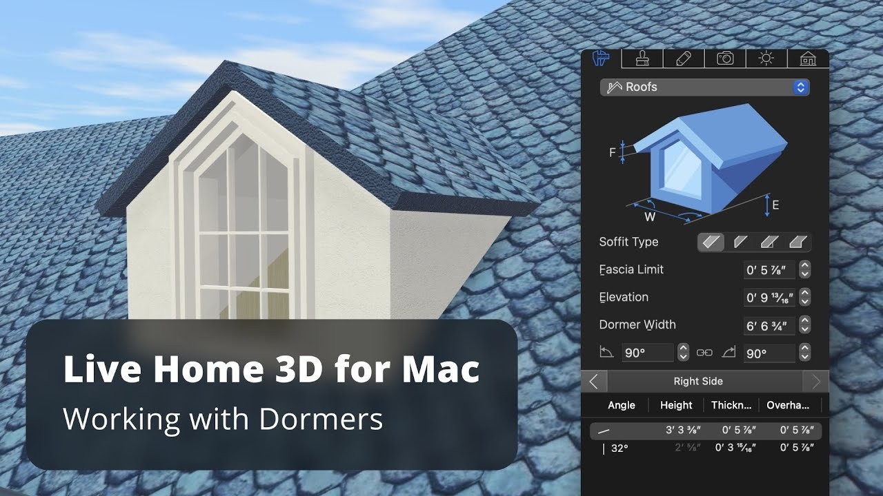Working with Dormers - Live Home 3D for Mac Tutorials