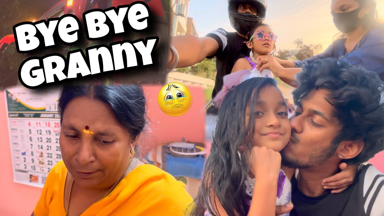 Bye bye அம்மையா🥺| sending off saanu granny🥺❤️ #saanvikashree 