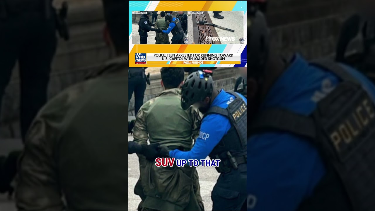 Man ARRESTED after allegedly running toward US Capitol with shotgun #foxnews #news #shorts