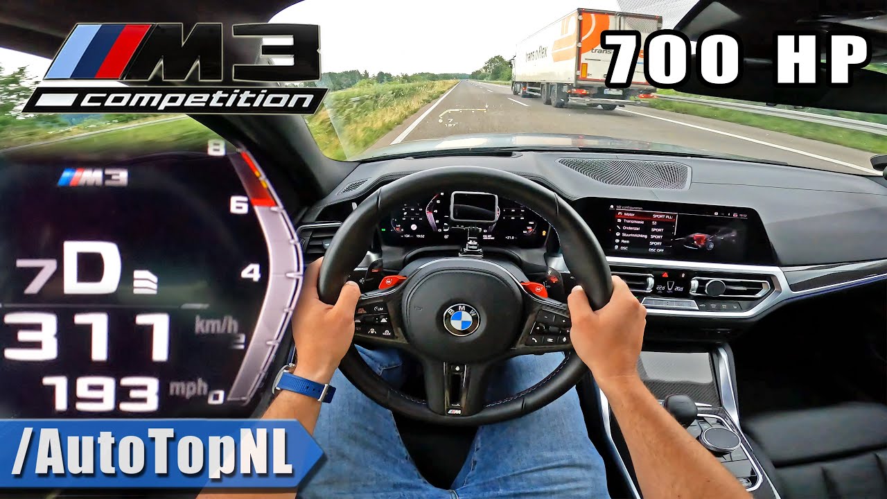 700HP BMW M3 G80 xDrive *311KM/H | 193MPH* on AUTOBAHN by AutoTopNL