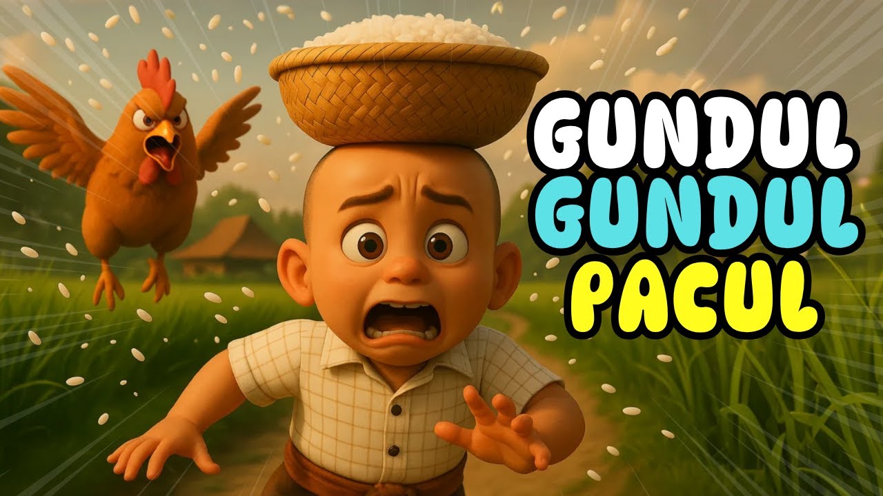 Lagu Gundul-Gundul Pacul – Hisyam Dikejar Ayam! Nasi Terbang di Sawah 🌾🐔