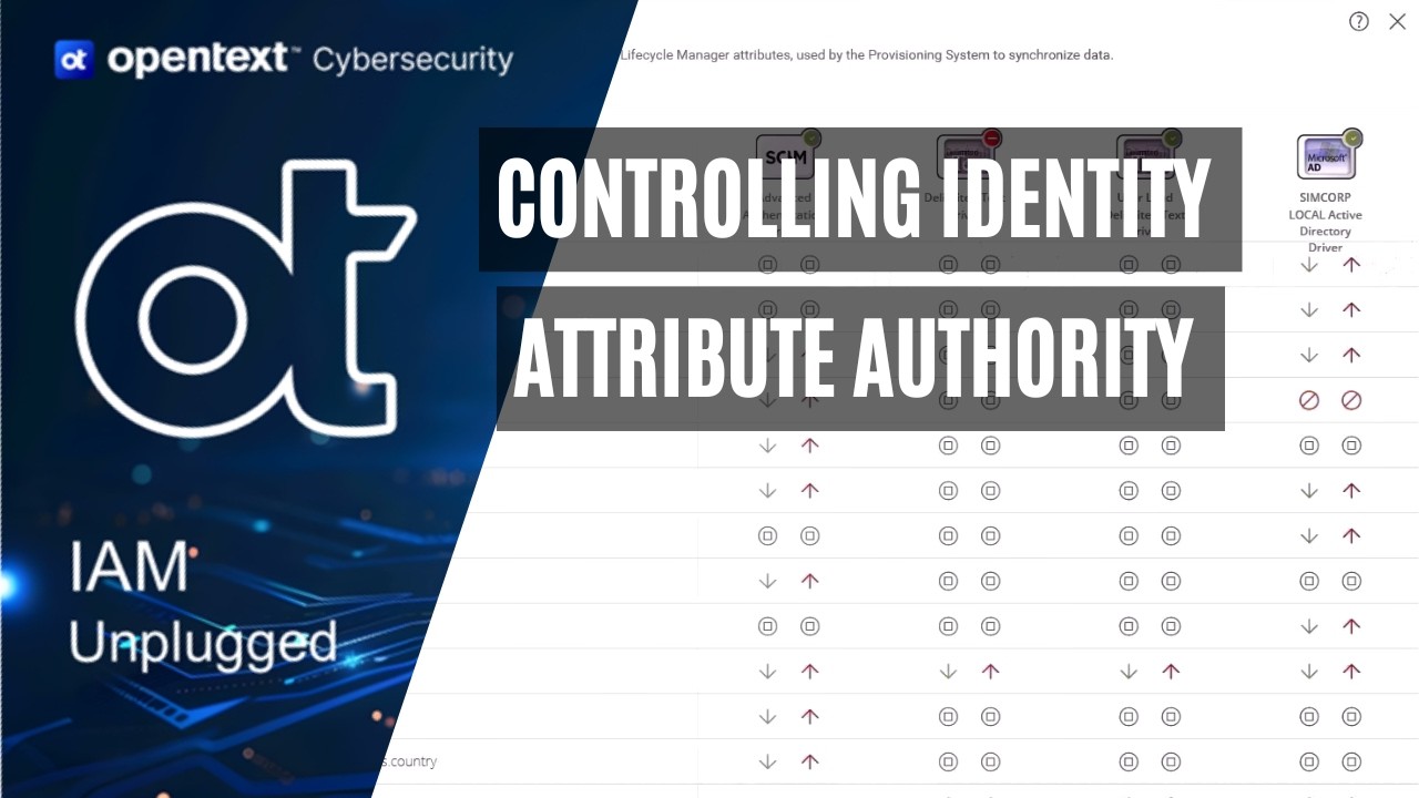 Controlling identity attribute authority with OpenText Core Identity Foundation