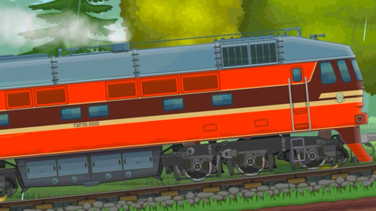 Тепловоз ТЭП70 Train Simulator 2D #8 Советский Поезд на Машинки Кида