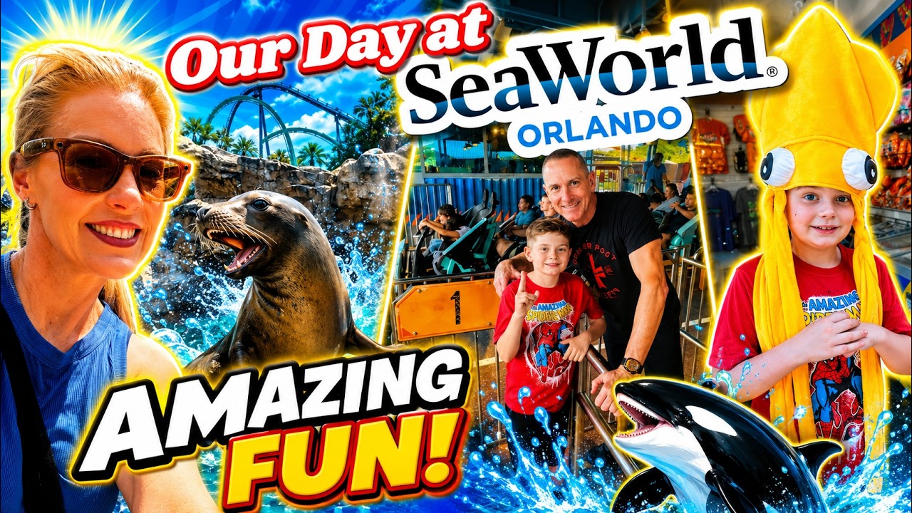 Наш день в SeaWorld Orlando! / Первый опыт катания на мако, мантах и ​​других рыбах!