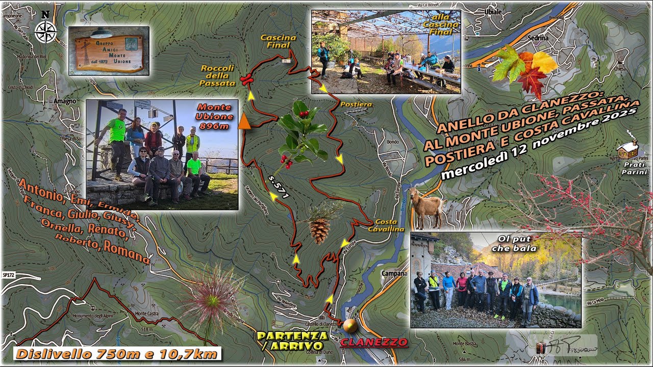 33/'25 - DA CLANEZZO AL MONTE UBIONE, PASSATA, CASCINA FINAL, COSTA CAVALLINA (12 novembre 2025)