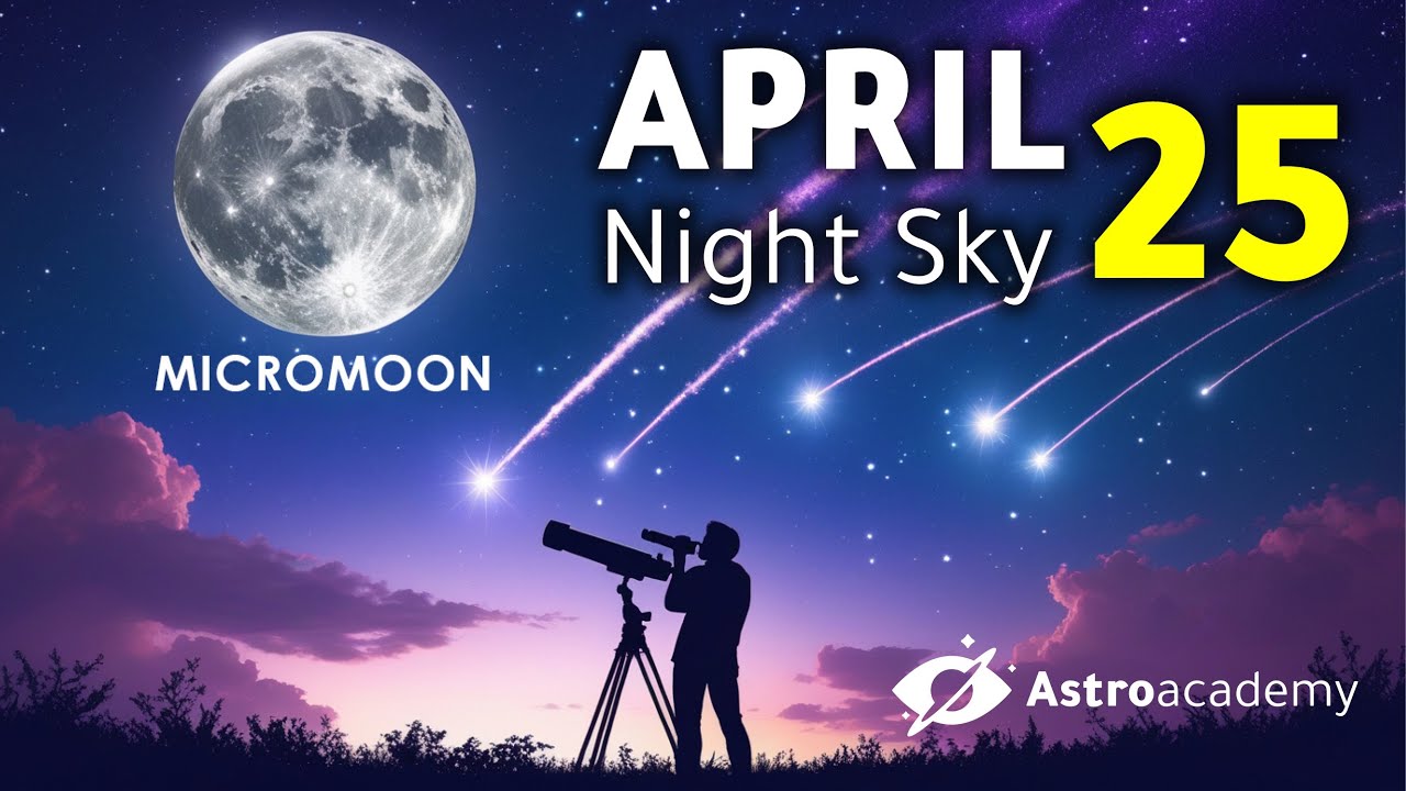 The April sky 👉 MICROMOONS 🌘 Meteor Showers and Conjunctions