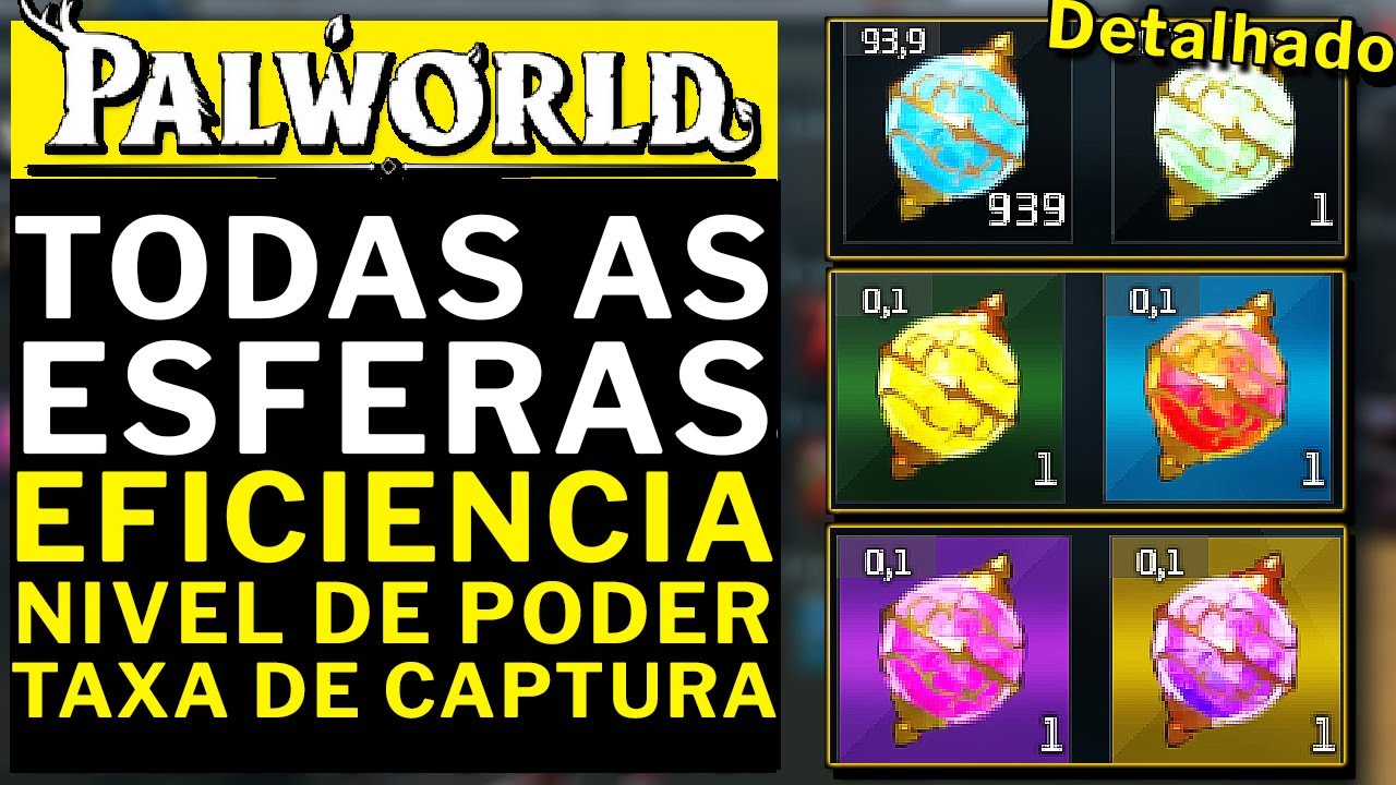 PALWORLD - A MELHOR ESFERA DE PAL PARA USAR!!! Eficiencia, Nivel de Poder e Taxa De Captura!!