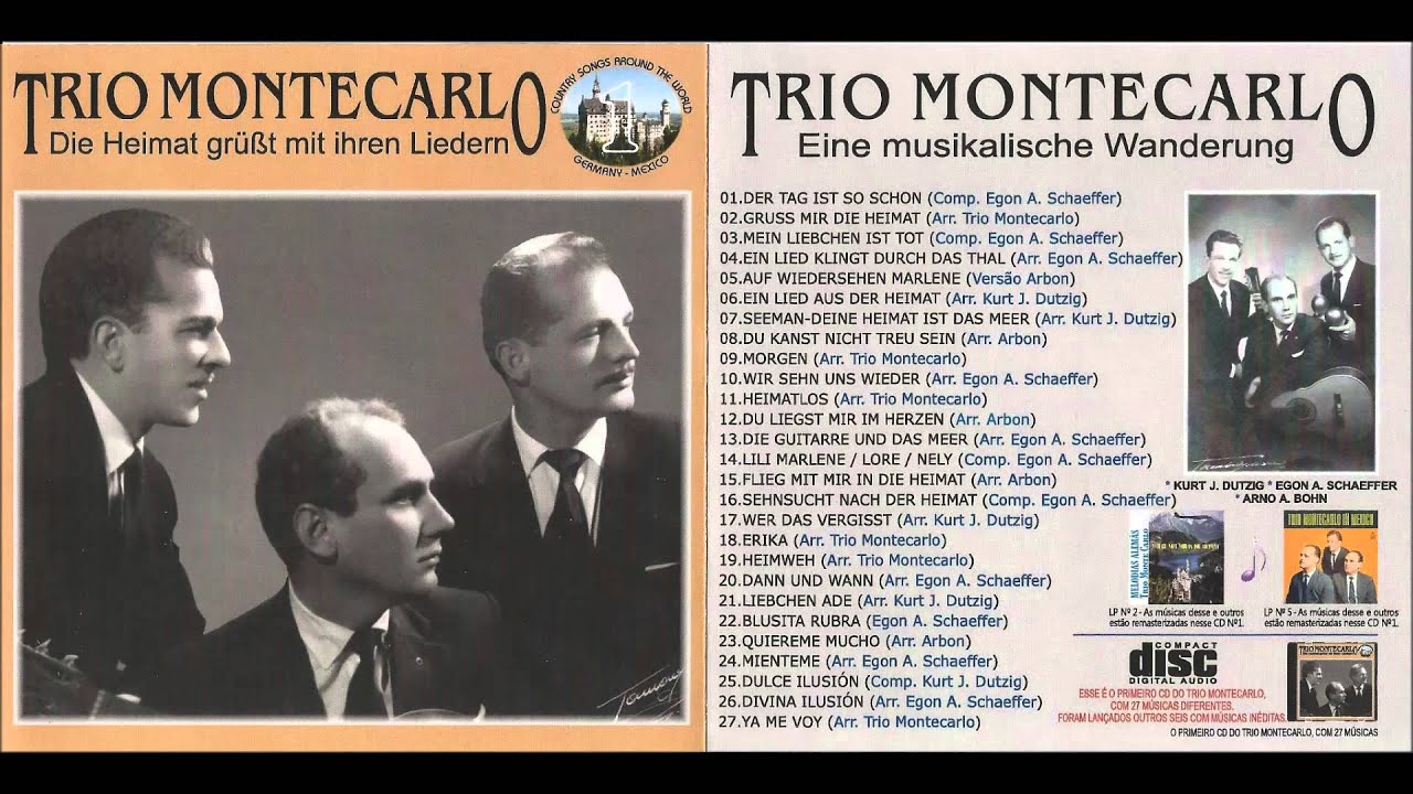 TRIO MONTECARLO - HEIMWEH -  Arr  Trio Montecarlo