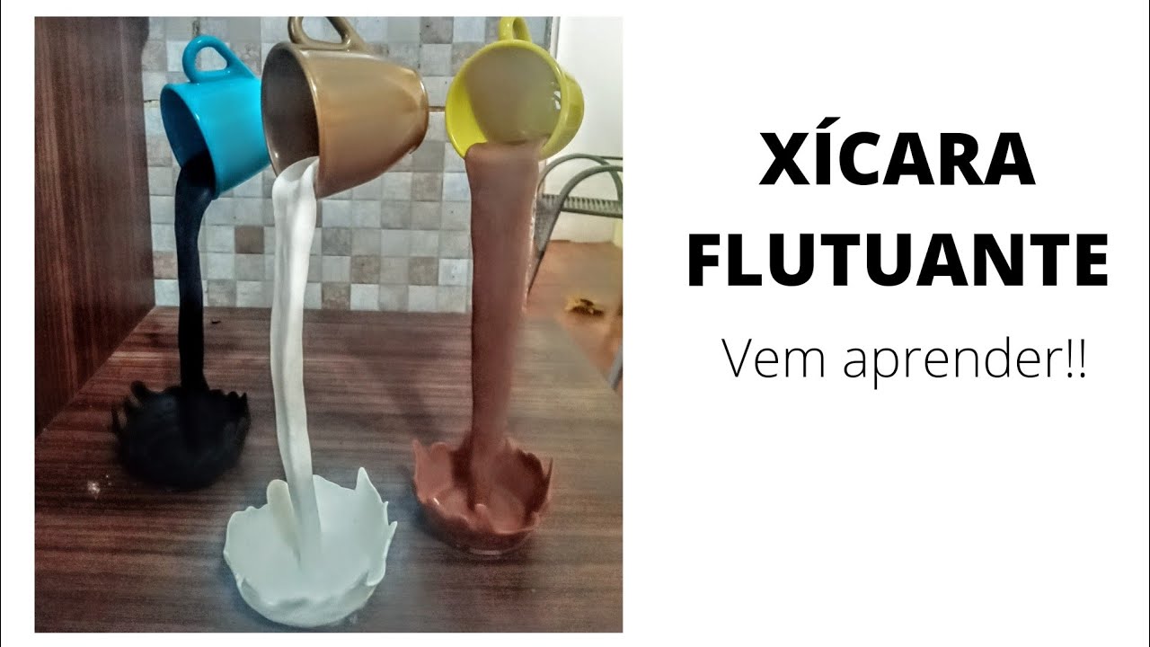 XÍCARA FLUTUANTE EM BISCUIT