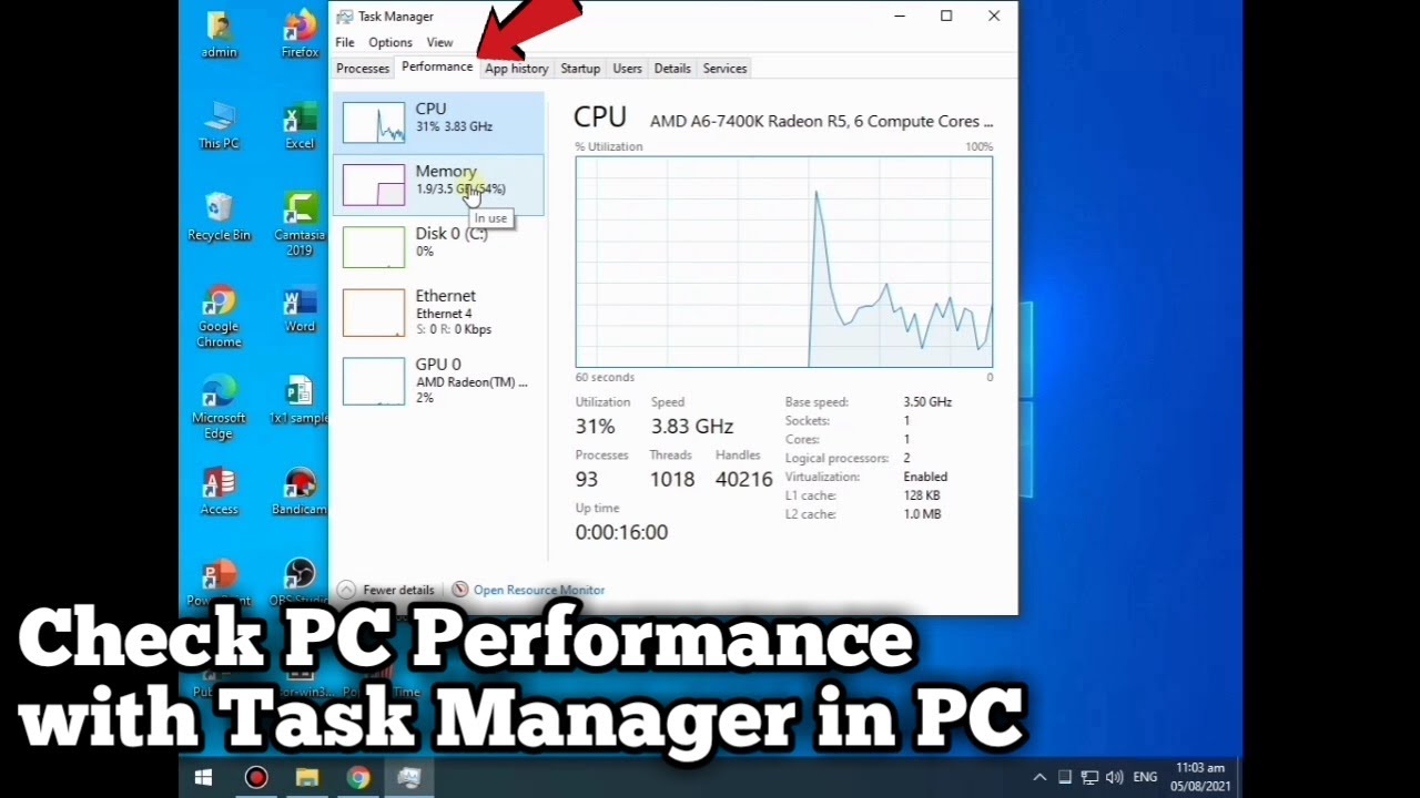 How to Check PC Performance with Task Manager in Windows 10 PC