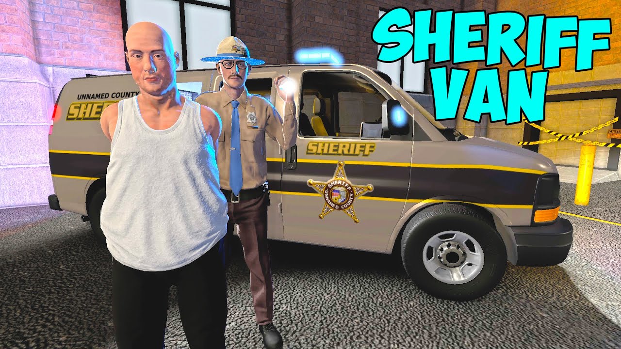 SUSPECTS ON THE ROOF! - SHERIFF POLICE VAN FLASHING LIGHTS POLICE SIMULATOR GAME