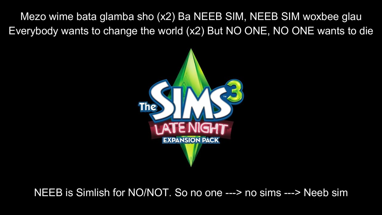 Na Na Na by My Chemical Romance Simlish Version (Simlish lyrics & English Lyrics!)