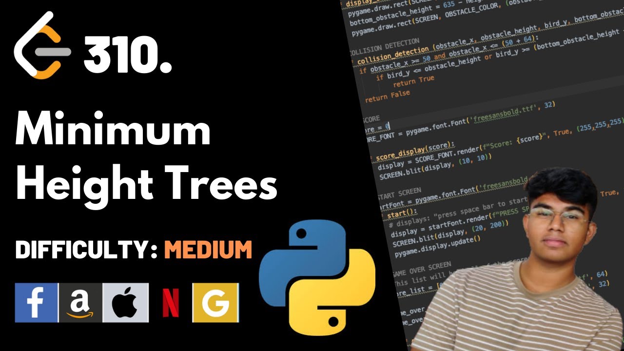 Деревья минимальной высоты | Код Leet 310 | Теория с пояснениями + код на Python