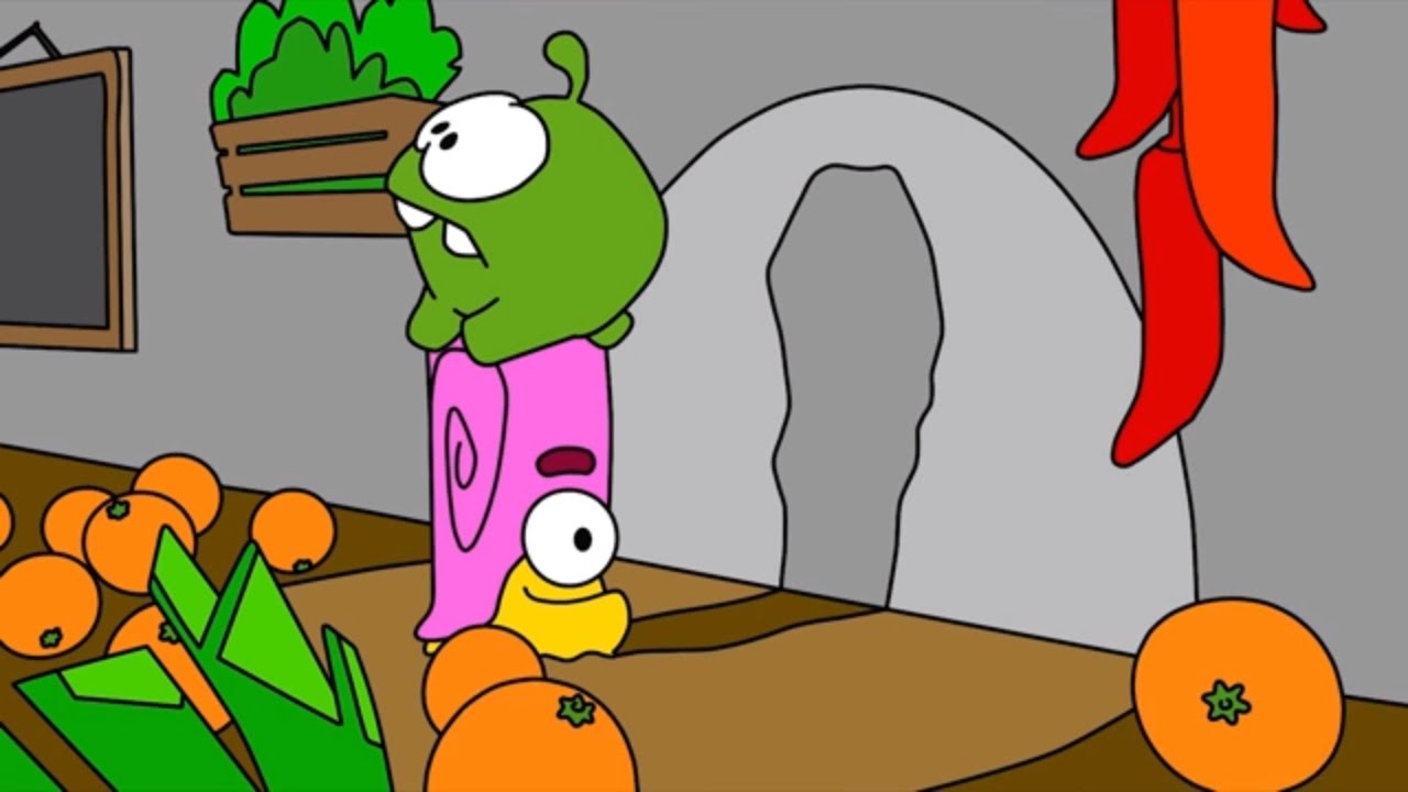 The Colouring Book! - Learning colours with Om Nom - Greengrocery (Cut the Rope)