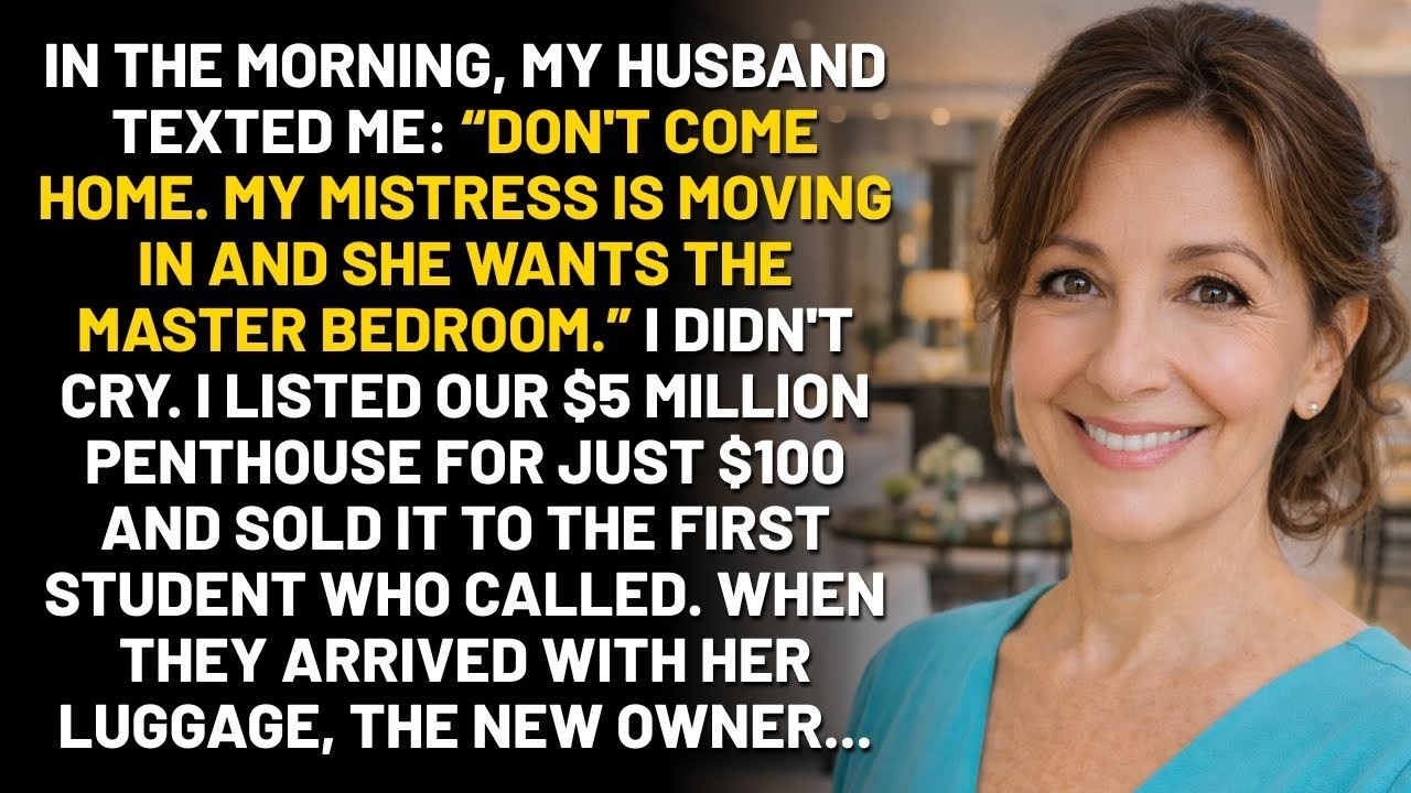 My Husband Texted   She Is Moving In!  I Sold Our $5M House For $100 Before He Arrived